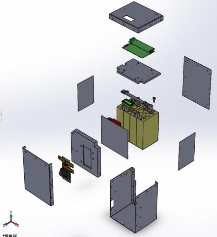 Eric - 36V電池組附電量顯示Display(爆炸圖)