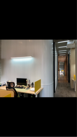 靖成實業-木作輕鋼架工程 - 木作造型牆面 鋁障板天花