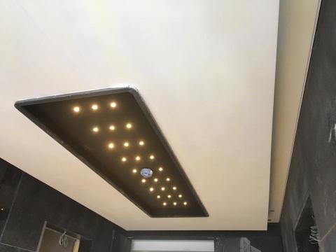 靖成實業-木作輕鋼架工程 - 輕鋼架混木作造型天花