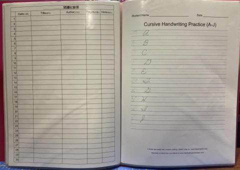 高千雅 - 「閱讀學習單」：寫下來看過的書，不僅學生會有成就感，家長、老師都可以掌握學習進度。

「草寫練習單」：學生程度中等，但他想要學草寫，覺得酷！學生在學英文的路上自己找到樂趣，老師這學習單做得很甘願：）