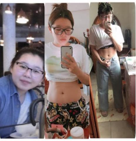 體態管理教練Abby - 因為壓力大胖到65公斤，用自己的方式減了15公斤，但肚子還是很油，成為泡芙人，後來透過配合教練減了-4%體脂、+3kg肌肉量