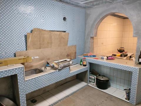 永軍工程行 - 廚房造型流理台馬賽克磚