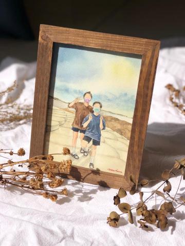 chill studio - 水彩無臉人像