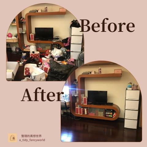 整理的異想世界 - 將散落各地的衣服分門別類收入櫃子，地板上不堆積清爽乾淨
