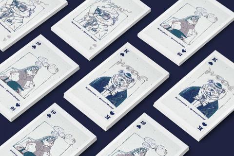 浮現設計 Present Design - 卡片設計、手繪插畫｜B129 planet 動物特務系列酷卡