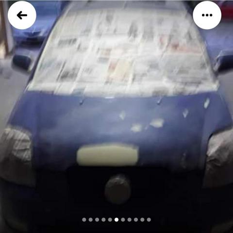 小許團隊汽車買賣專業烤漆鈑金 - 多處掉漆有車痕 長期曬太陽 顏色也霧掉了。