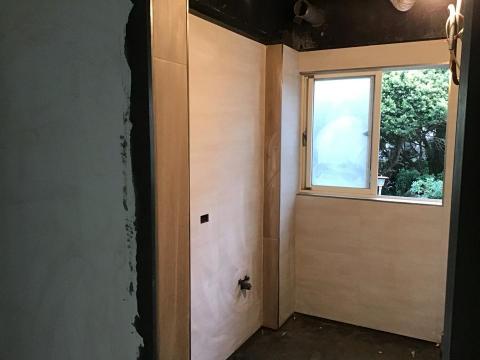 別墅、透天、規劃、統包 - 13。浴室、由地面至頂部、全室防水（瓷磚壁面平整度）