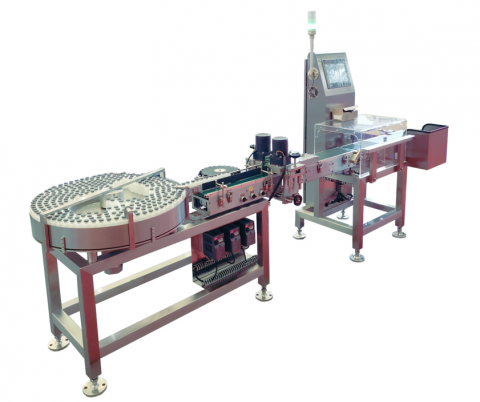 國椿有限公司 - 每分鐘300PCS高速分瓶夾瓶檢重一體機