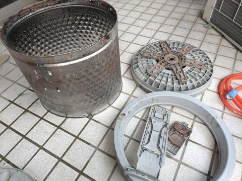 洗潔舒工坊 - 屏東陳小姐洗衣機 清洗前