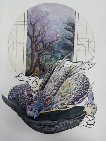 林奎延 - 龍食鯤(手繪)
作品之一