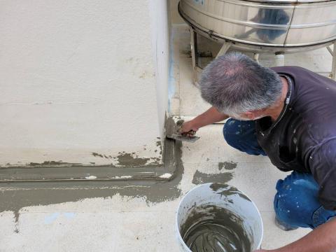 統儀企業社 - 牆角跟裂縫處補強