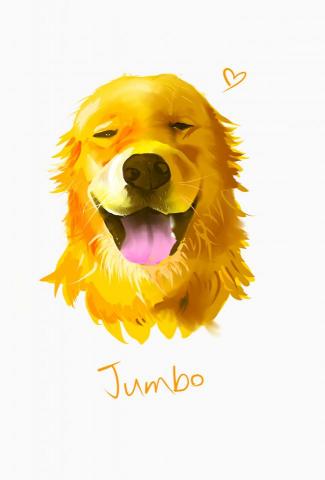 王魚 - 電腦繪圖繪製的我家最可愛的狗