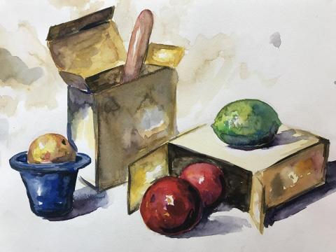 小黑藝術 - 水彩靜物