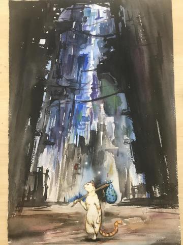 小黑藝術 - 透明水彩插畫