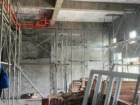 旭懿工程行 - 屏東 空軍基地泥作打底完成