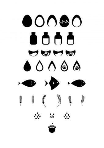 Jr 平面設計 - 食物過敏原icon設計