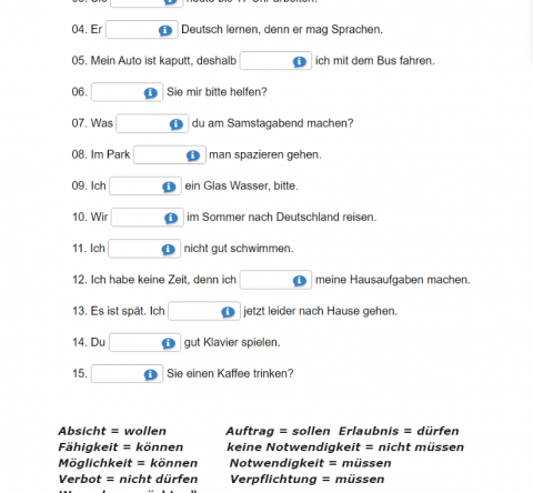 Chiao - 情態助動練習題Modalverbensuebungen Chiao - 情態助動練習題Modalverbensuebungen