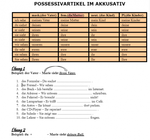 Chiao - 所有格第四格練習題 Chiao - 所有格第四格練習題