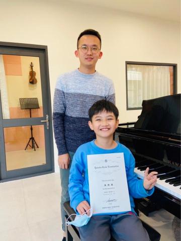 陳柏勛 - 學生參加yamaha檢定獲得5A滿分成績