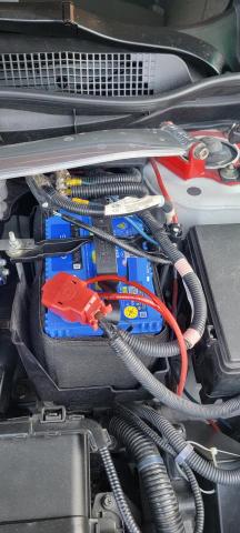 電力加汽車電池 - CRV 客戶指定用國際牌 藍電 電腦安裝完成