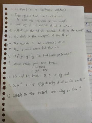 郭怡貞 - 給學生的文法例句~依照學生字彙量去編寫的例句!