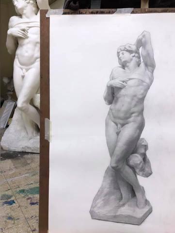 呂沅澤 (濁水藝術工作室） - 石膏像鉛筆寫生