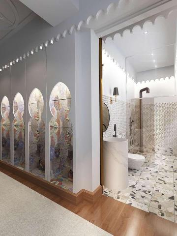 呂志傑 - 簡潔有力的空間，完全跳脫了都市的框架，這是一處帶有豐富異域渡假氛圍的小孩房洗手間