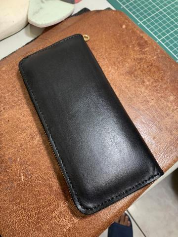 蕭金雄 - 手工縫製皮革長夾錢包