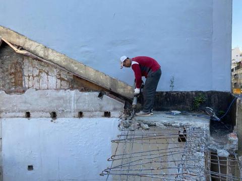 大員林打石工程 - 樓面打除