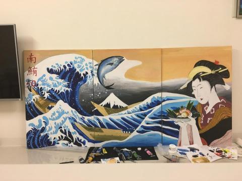 郭怜妃 - 商業接案 浮世繪壓克力畫