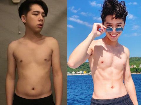 北大健康有限公司 - 他叫Jober 從小就過瘦，有次和女同學在運動被手肘打到一下，結果就因為過瘦沒有脂肪、肌肉保護下造成氣胸，兩邊都氣胸的Jober過去從事辦公室所以一直有個小腹困擾著，透過營養補充及飲食控制加上教練的訓練，終於讓他成功擁有他的理想體態！?