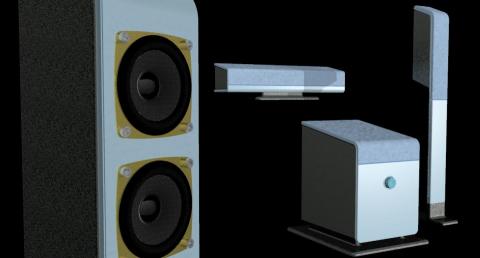 沈宜德 - 環繞音箱設計，３Ｄ建模