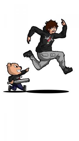 鹹魚個人插畫天地 - 每隻對你吠的狗你都停下扔石頭
那你永遠也到不了目的地