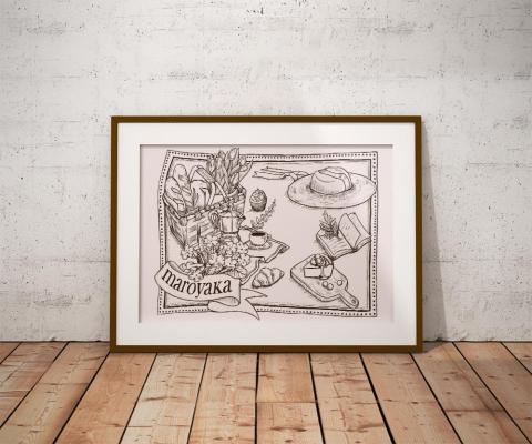 浮現設計 Present Design - 插畫設計｜円醇烘焙包裝插畫