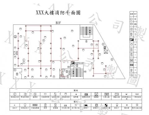 張家華 - 大樓消防平面圖B1F