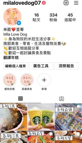 Mila Hsu -  我經營的美食ig