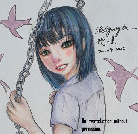 彭鈺琬 - 色鉛筆繪圖