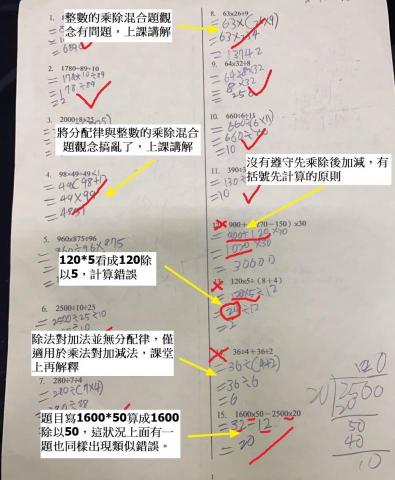 郝高明數學家教 - 線上課程學生作業檢討