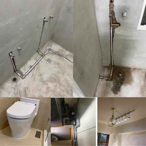 冀冀 - 更換加壓馬達 乾式馬桶施工 燈具及軌道燈安裝 及管路暗管配置