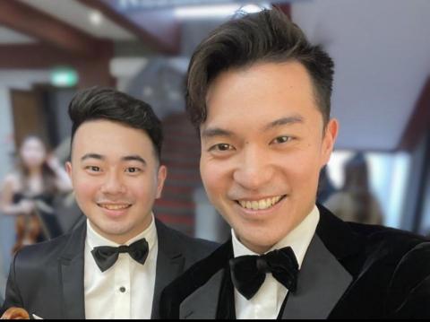 謝孟洋小提琴升學、比賽檢定/樂團/幼兒音樂 - 金馬獎57屆 與小提琴家陳鋭合影