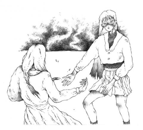 劉于瑄 - 黑白線稿插畫(鉛筆)