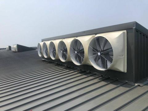 東悦通風設備有限公司 - 全聯倉庫屋頂通風