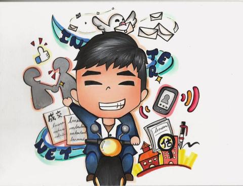 張晏慈 - 依據個人特色所繪製屬於自己的名片風格