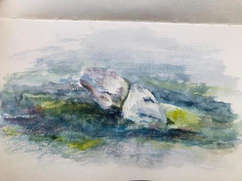 一期一絵 - 河流石頭