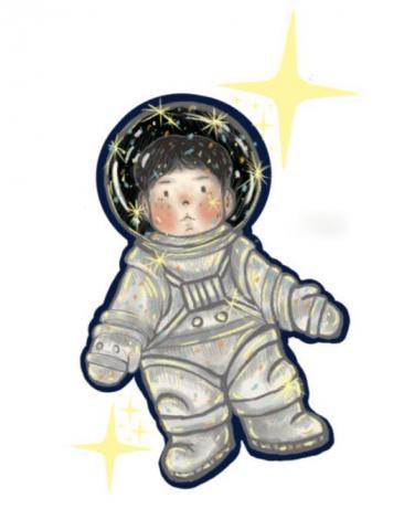 Zi Studio Zi製圖工作室 - 寶寶週歲生日插畫/太空人 Zi Studio Zi製圖工作室 - 寶寶週歲生日插畫/太空人