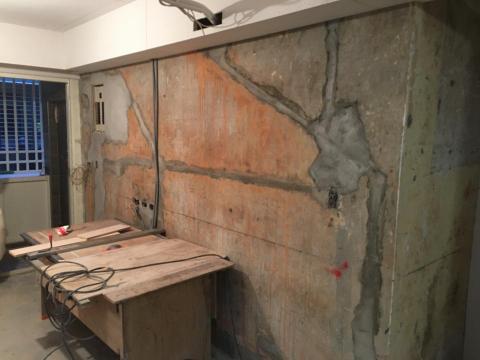 永旭裝潢企業社 - 新莊案件電視牆原始圖