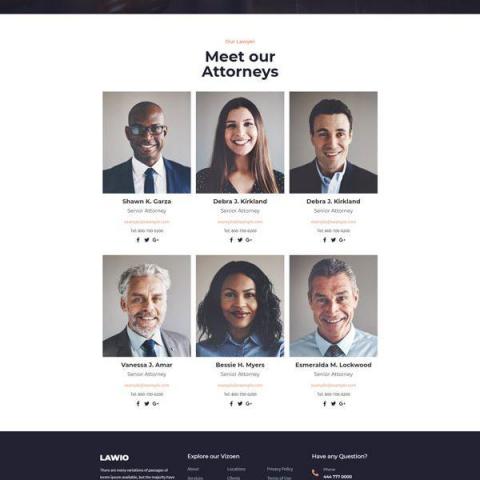 shareelinks 互聯工作室 - 關於我頁面 - lawio律師事務所付費模板