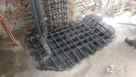 騰達工程 - 室內新增補強柱與地樑連結