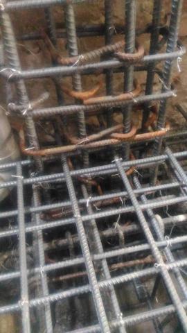 騰達工程 - 室內新增補強柱與地樑連結綁紮