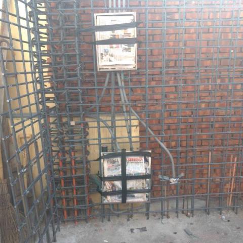 騰達工程 - 增建牆壁鋼筋綁紮與電箱配置